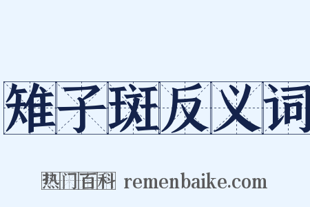 雉子斑反义词是什么意思的图片
